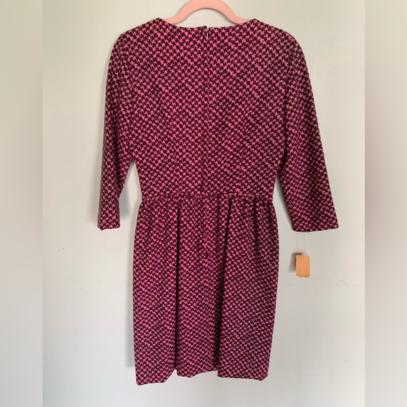 Deadstock Vintage | L’AIGLON Houndstooth Print Midi Dress Small Mrs. Maisel NWT - Picture 8 of 10